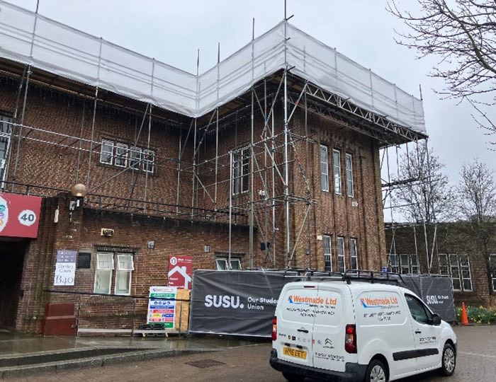 Industrial unit scaffold, Totton