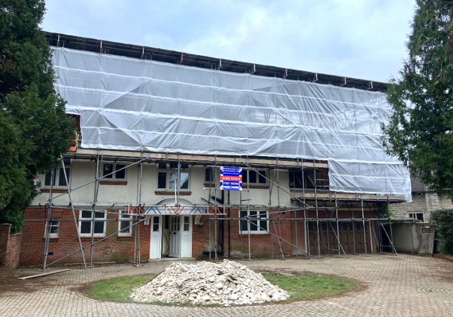 Rear extension scaffold, Winchester